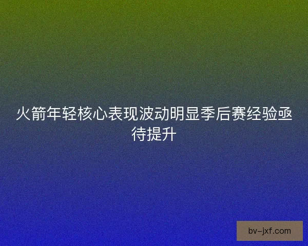 火箭年轻核心表现波动明显季后赛经验亟待提升